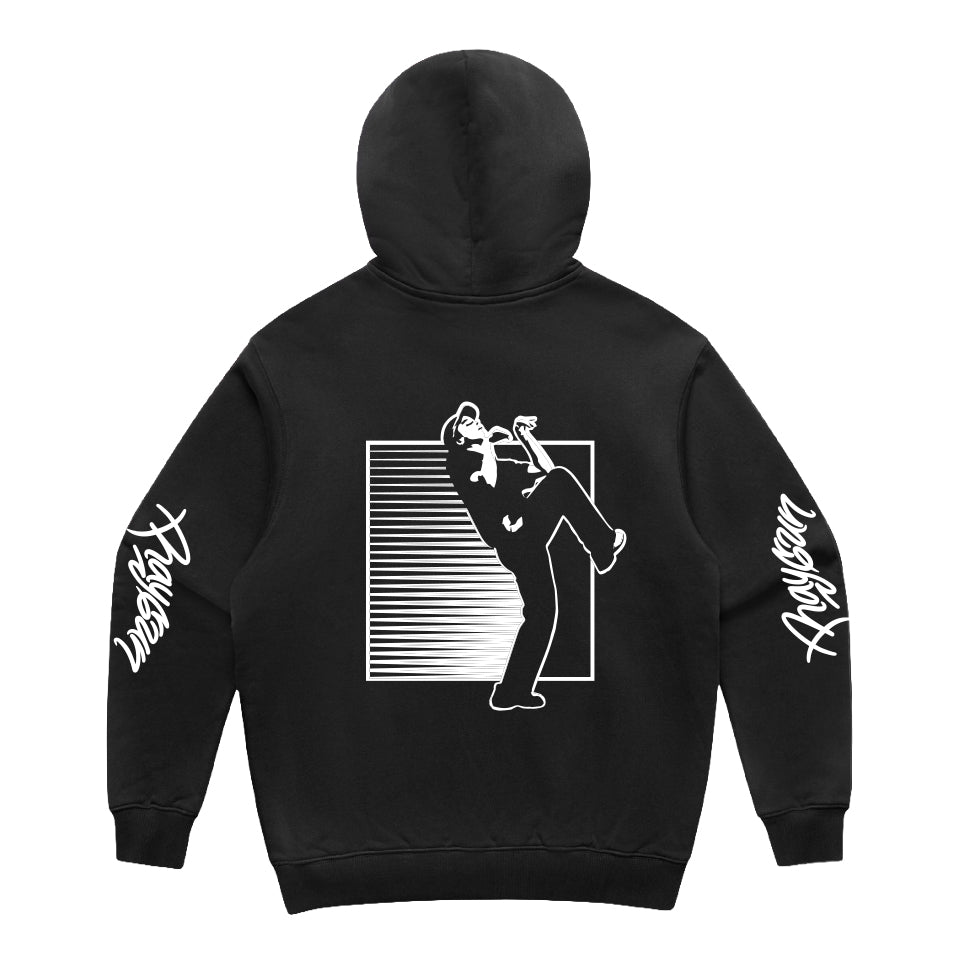 Classic Comfy Hoodie - White on Black