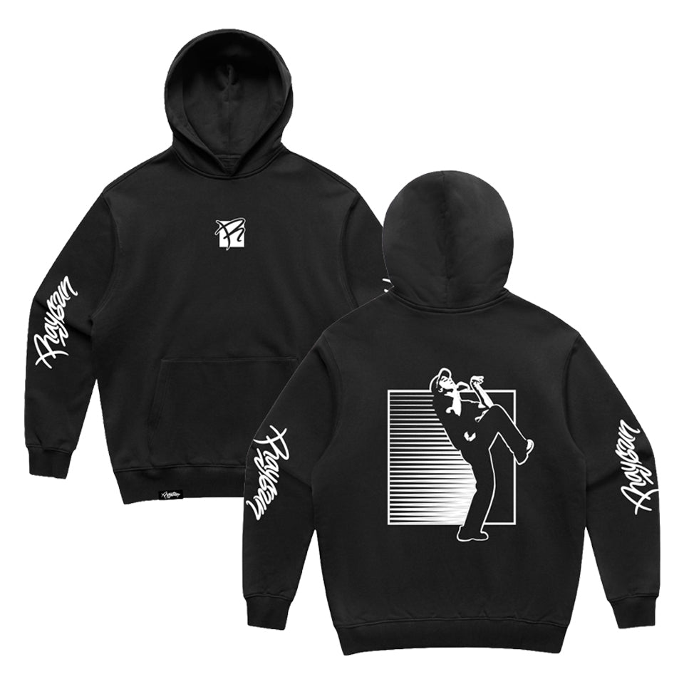 Classic Comfy Hoodie - White on Black