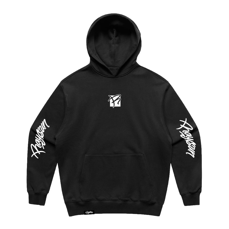 Classic Comfy Hoodie - White on Black
