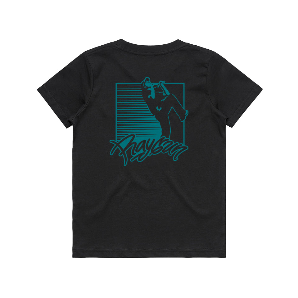 It's a Kid's Tee - Teal on Black
