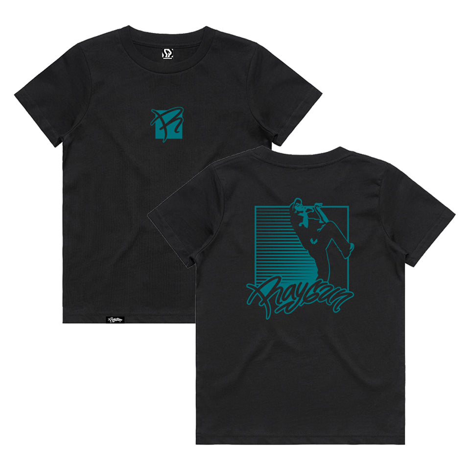 It's a Kid's Tee - Teal on Black