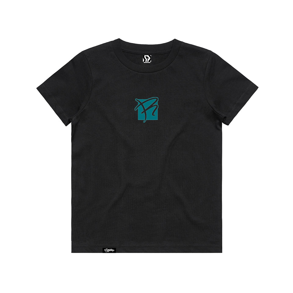 It's a Kid's Tee - Teal on Black
